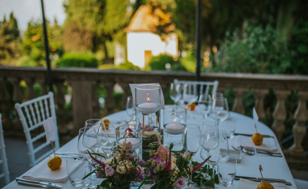 banchetto in villa, matrimonio in toscana