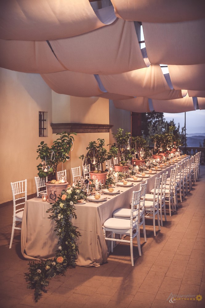 Cena nuziale in terrazza